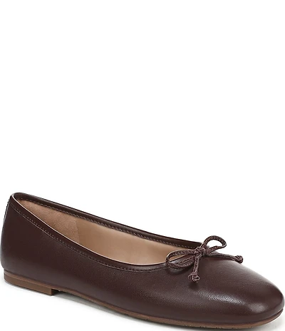 Sam Edelman Alie Leather Bow Detail Ballet Flats