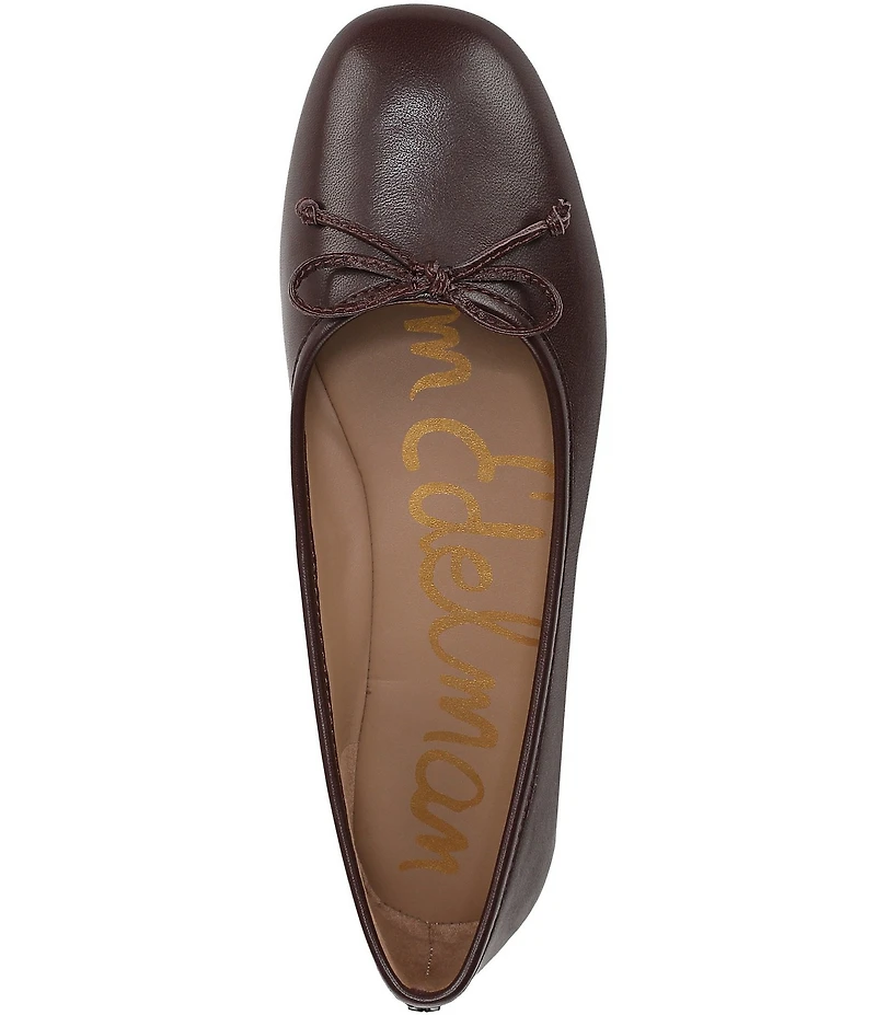 Sam Edelman Alie Leather Bow Detail Ballet Flats