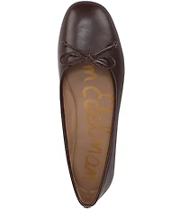 Sam Edelman Alie Leather Bow Detail Ballet Flats