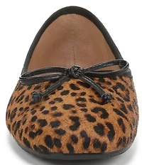 Sam Edelman Alie Leopard Print Calf Hair Bow Detail Ballet Flats