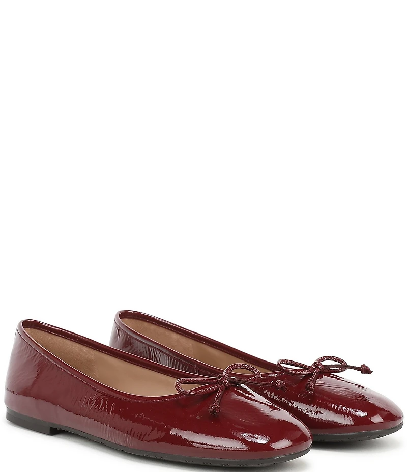 Sam Edelman Alie Patent Leather Bow Detail Ballet Flats