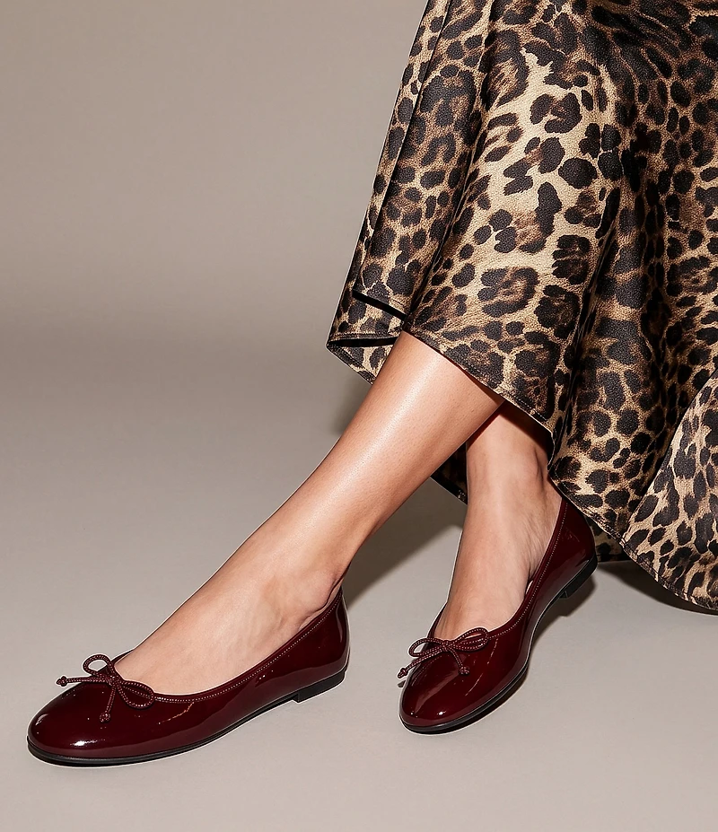Sam Edelman Alie Patent Leather Bow Detail Ballet Flats