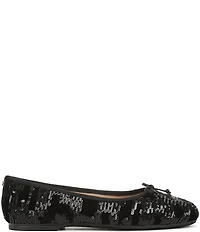 Sam Edelman Alie Sequined Velvet Bow Detail Ballet Flats