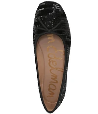 Sam Edelman Alie Sequined Velvet Bow Detail Ballet Flats