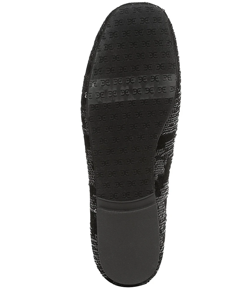 Sam Edelman Alie Sequined Velvet Bow Detail Ballet Flats