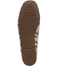 Sam Edelman Alie Snake Print Leather Bow Detail Ballet Flats