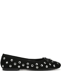 Sam Edelman Alie Studded Suede Bow Detail Ballet Flats