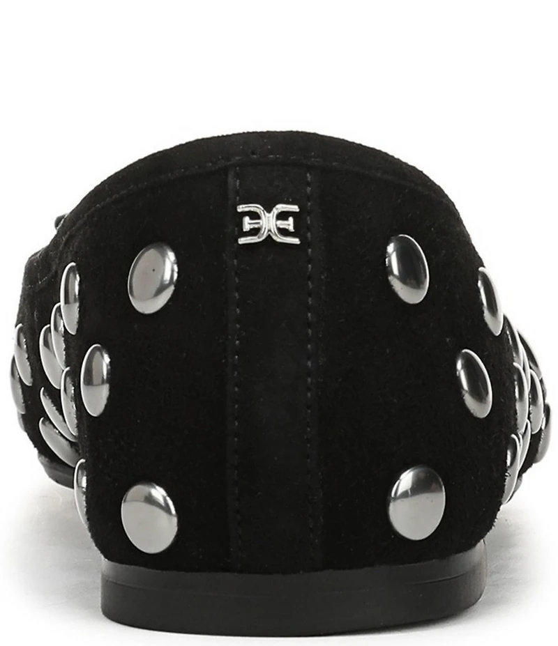 Sam Edelman Alie Studded Suede Bow Detail Ballet Flats