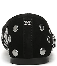 Sam Edelman Alie Studded Suede Bow Detail Ballet Flats