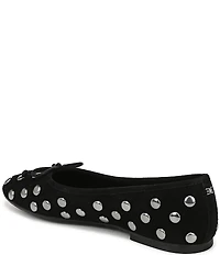 Sam Edelman Alie Studded Suede Bow Detail Ballet Flats