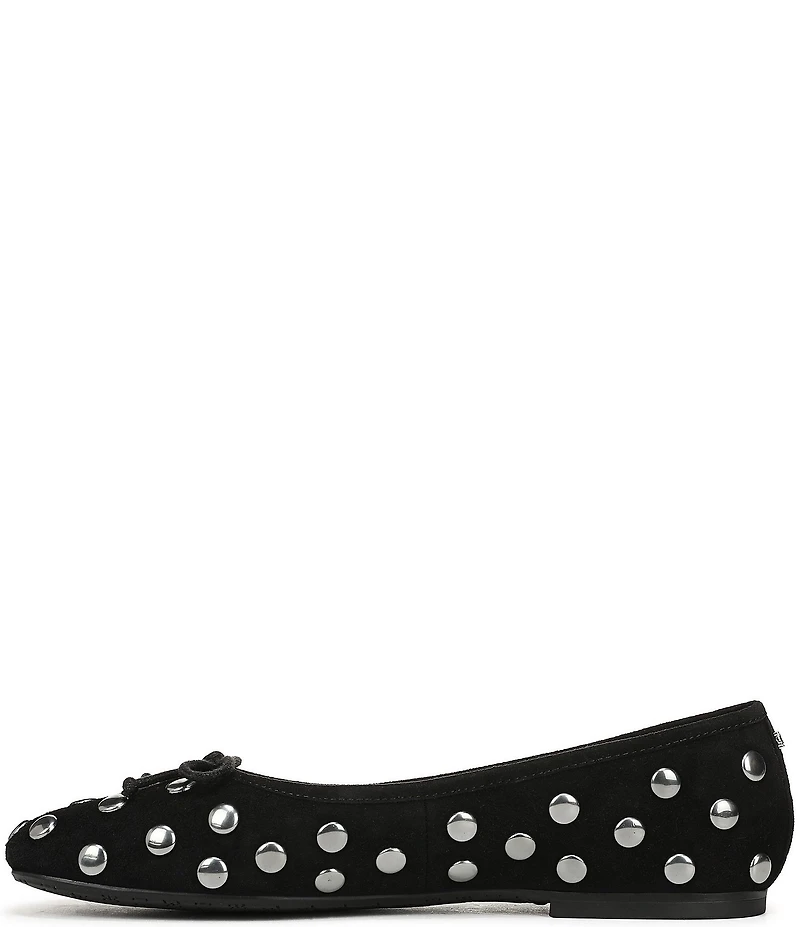 Sam Edelman Alie Studded Suede Bow Detail Ballet Flats