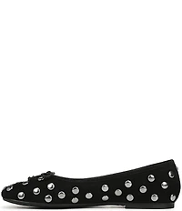 Sam Edelman Alie Studded Suede Bow Detail Ballet Flats