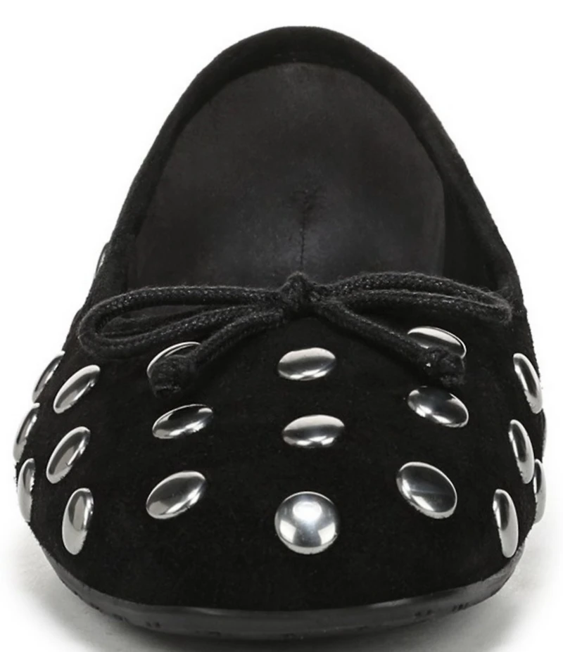 Sam Edelman Alie Studded Suede Bow Detail Ballet Flats