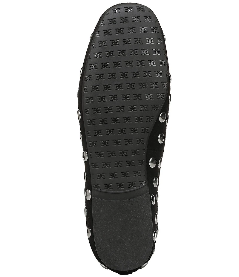Sam Edelman Alie Studded Suede Bow Detail Ballet Flats