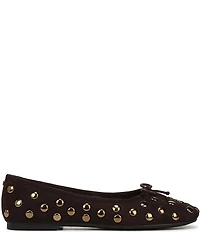 Sam Edelman Alie Studded Suede Bow Detail Ballet Flats