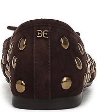Sam Edelman Alie Studded Suede Bow Detail Ballet Flats