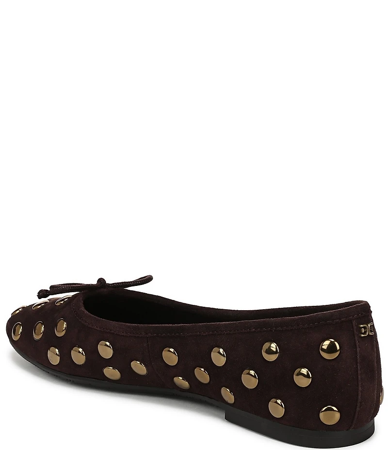 Sam Edelman Alie Studded Suede Bow Detail Ballet Flats