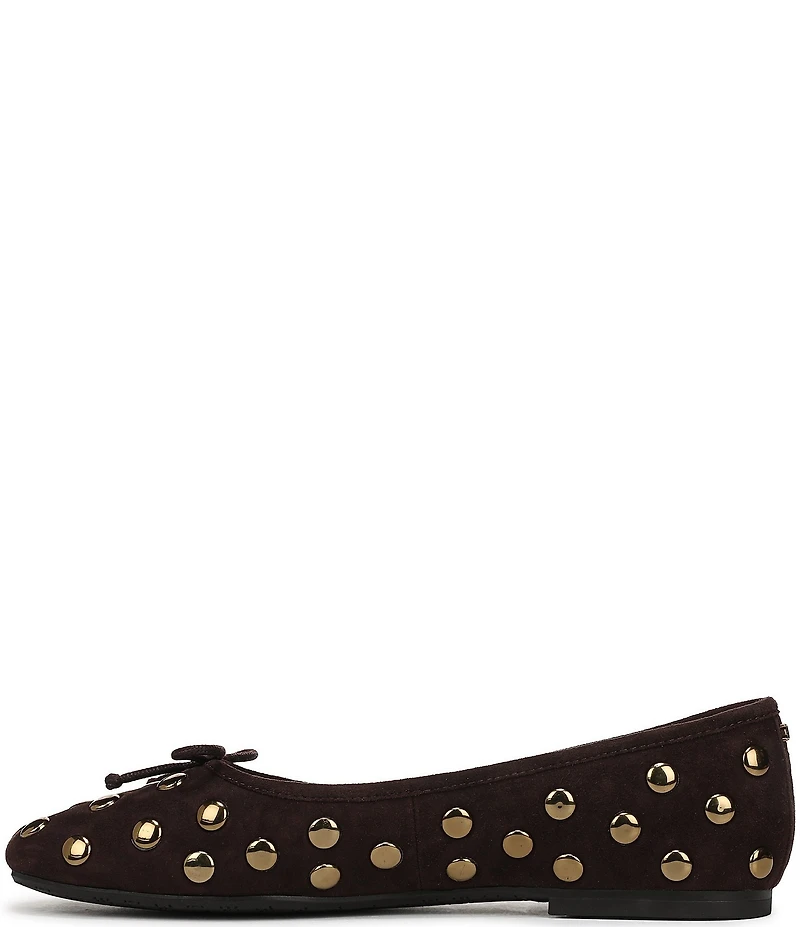 Sam Edelman Alie Studded Suede Bow Detail Ballet Flats