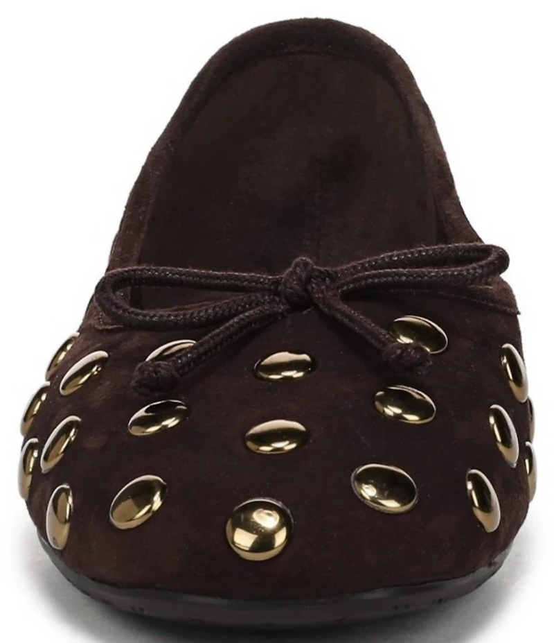 Sam Edelman Alie Studded Suede Bow Detail Ballet Flats