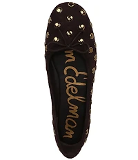 Sam Edelman Alie Studded Suede Bow Detail Ballet Flats
