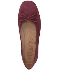Sam Edelman Alie Suede Bow Detail Ballet Flats