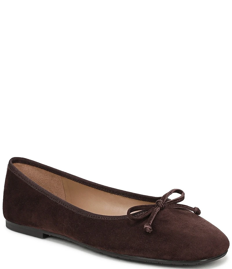 Sam Edelman Alie Suede Bow Detail Ballet Flats