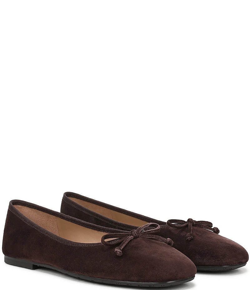 Sam Edelman Alie Suede Bow Detail Ballet Flats