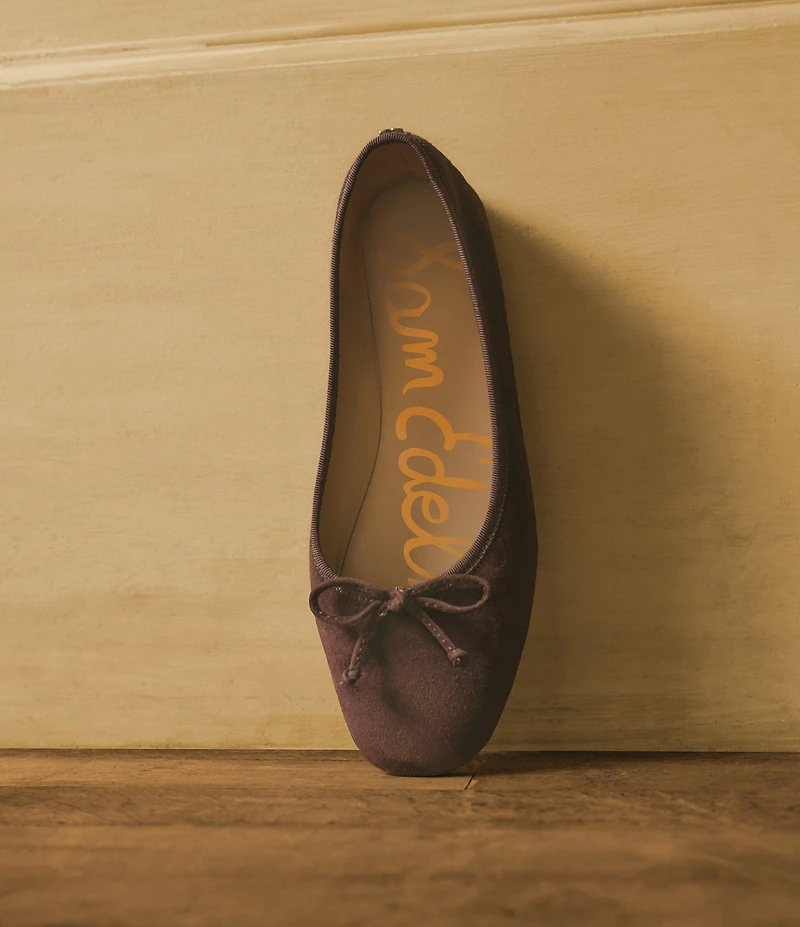 Sam Edelman Alie Suede Bow Detail Ballet Flats
