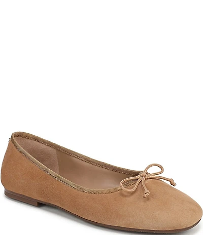 Sam Edelman Alie Suede Bow Detail Ballet Flats