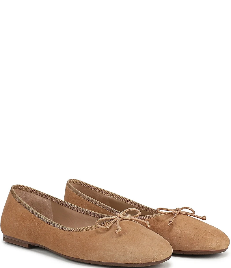 Sam Edelman Alie Suede Bow Detail Ballet Flats