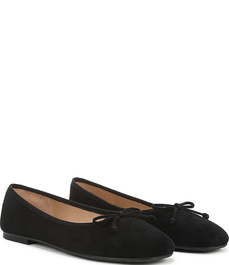 Sam Edelman Alie Suede Bow Detail Ballet Flats