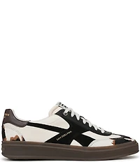 Sam Edelman Althea Cow Print Calf Hair Lace Up Sneakers