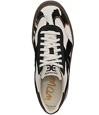 Sam Edelman Althea Cow Print Calf Hair Lace Up Sneakers