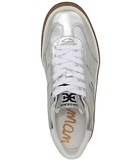 Sam Edelman Althea Metallic Leather Lace Up Sneakers