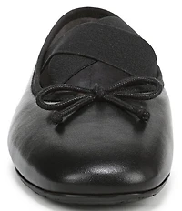 Sam Edelman Arya Leather Elastic Cross Strap Bow Detail Mary Jane Ballet Flats
