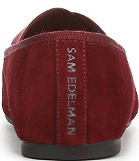 Sam Edelman Arya Suede Elastic Cross Strap Bow Detail Mary Jane Ballet Flats