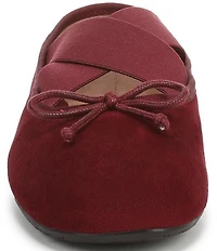 Sam Edelman Arya Suede Elastic Cross Strap Bow Detail Mary Jane Ballet Flats