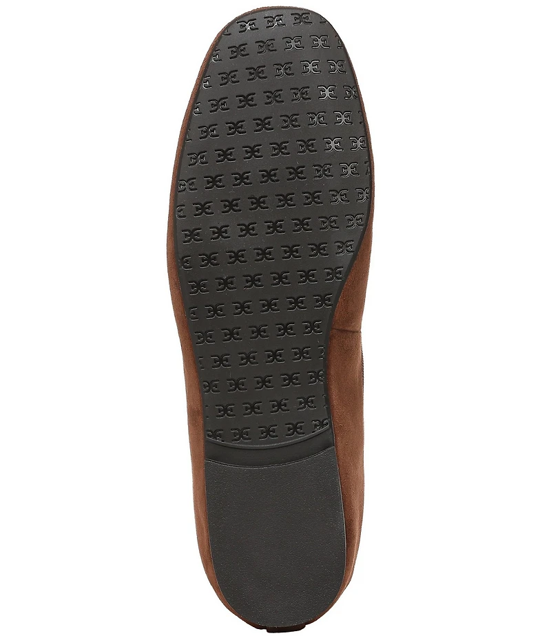 Sam Edelman Arya Suede Elastic Cross Strap Bow Detail Mary Jane Ballet Flats