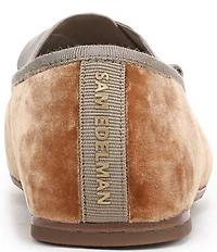 Sam Edelman Arya Velvet Elastic Cross Strap Bow Detail Mary Jane Ballet Flats