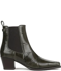 Sam Edelman Ashtyn Croco Embossed Leather Chelsea Snip Toe Booties