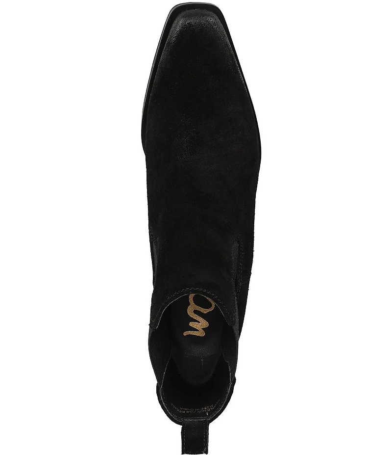 Sam Edelman Ashtyn Suede Western Chelsea Snip Toe Booties