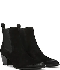 Sam Edelman Ashtyn Suede Western Chelsea Snip Toe Booties