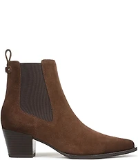 Sam Edelman Ashtyn Suede Western Chelsea Snip Toe Booties