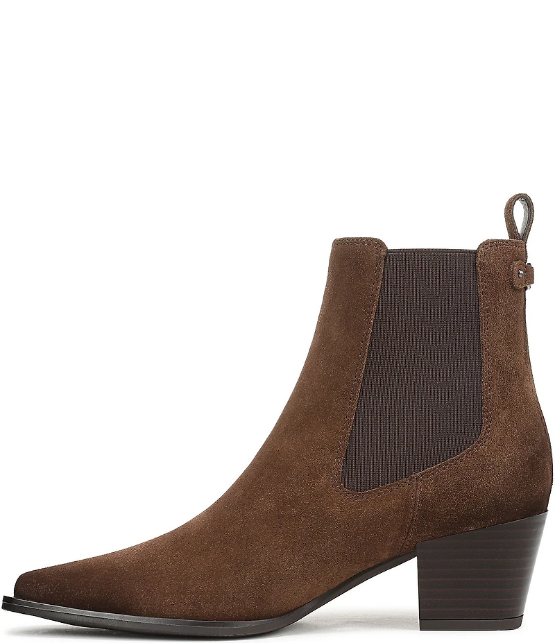 Sam Edelman Ashtyn Suede Western Chelsea Snip Toe Booties