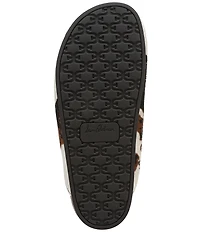 Sam Edelman Astrid Cow Print Calf Hair Tassel Detail Mules