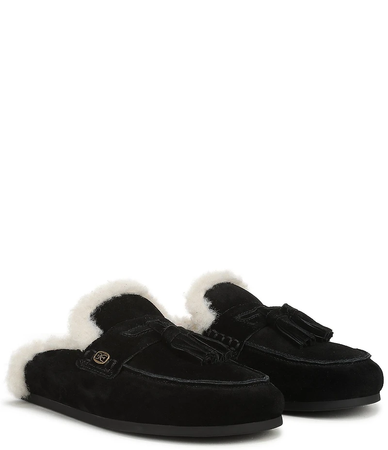 Sam Edelman Astrid Cozy Suede Tassel Detail Mules