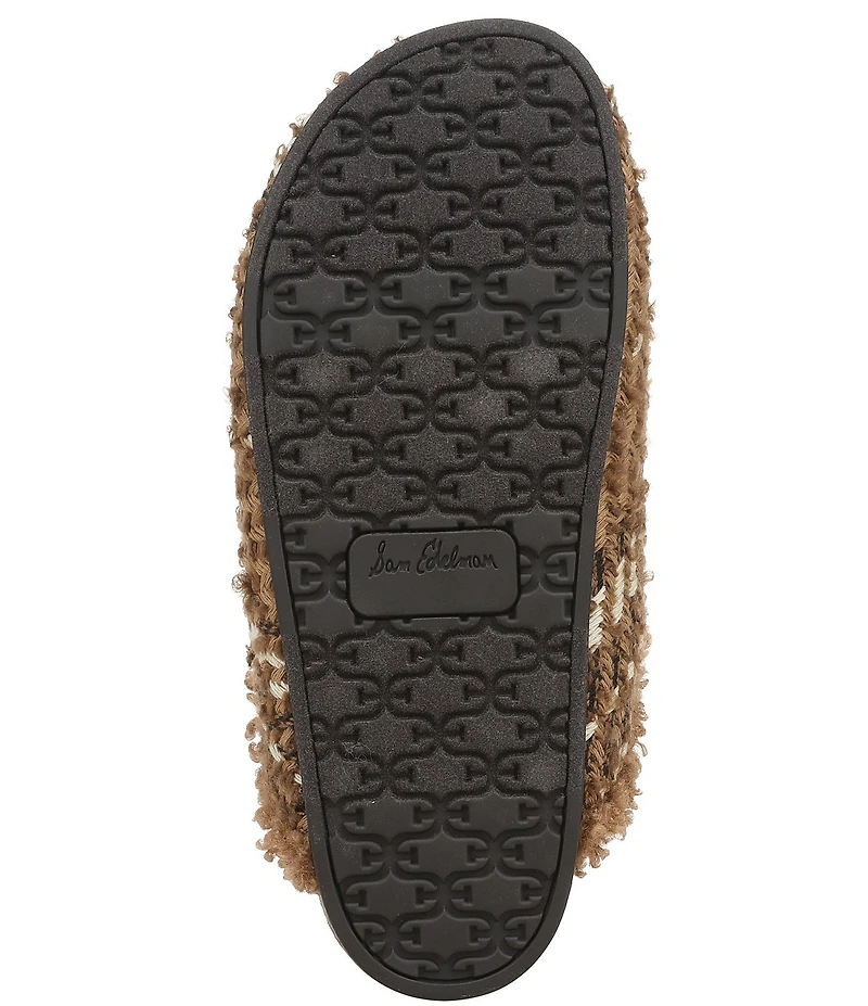 Sam Edelman Astrid Cozy Weave and Suede Faux Fur Lined Tassel Mules