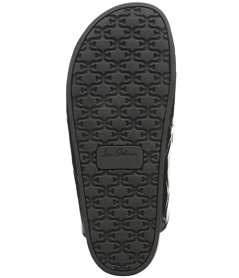 Sam Edelman Astrid Crocodile Print Leather Tassel Detail Mules