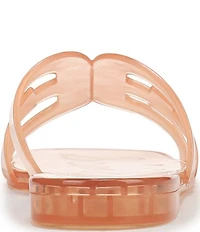 Sam Edelman Bay Clear Jelly Double E Signature Logo Slide Sandals