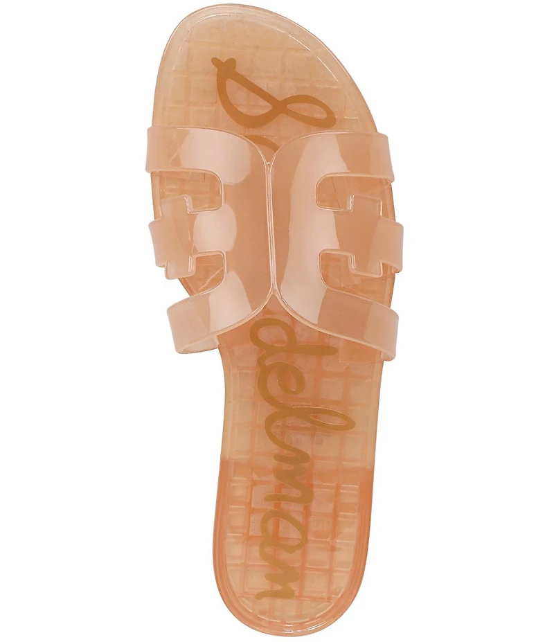 Sam Edelman Bay Clear Jelly Double E Signature Logo Slide Sandals